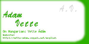 adam vette business card